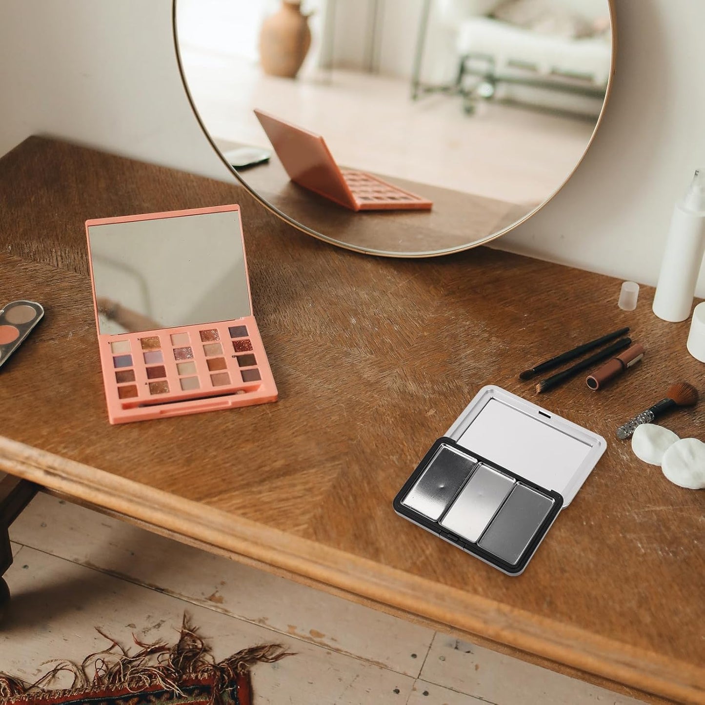 Empty Lipstick Palette - Refillable Magnetic Makeup Organizer Case for Blusher & Eyeshadow | Travel-Friendly Storage