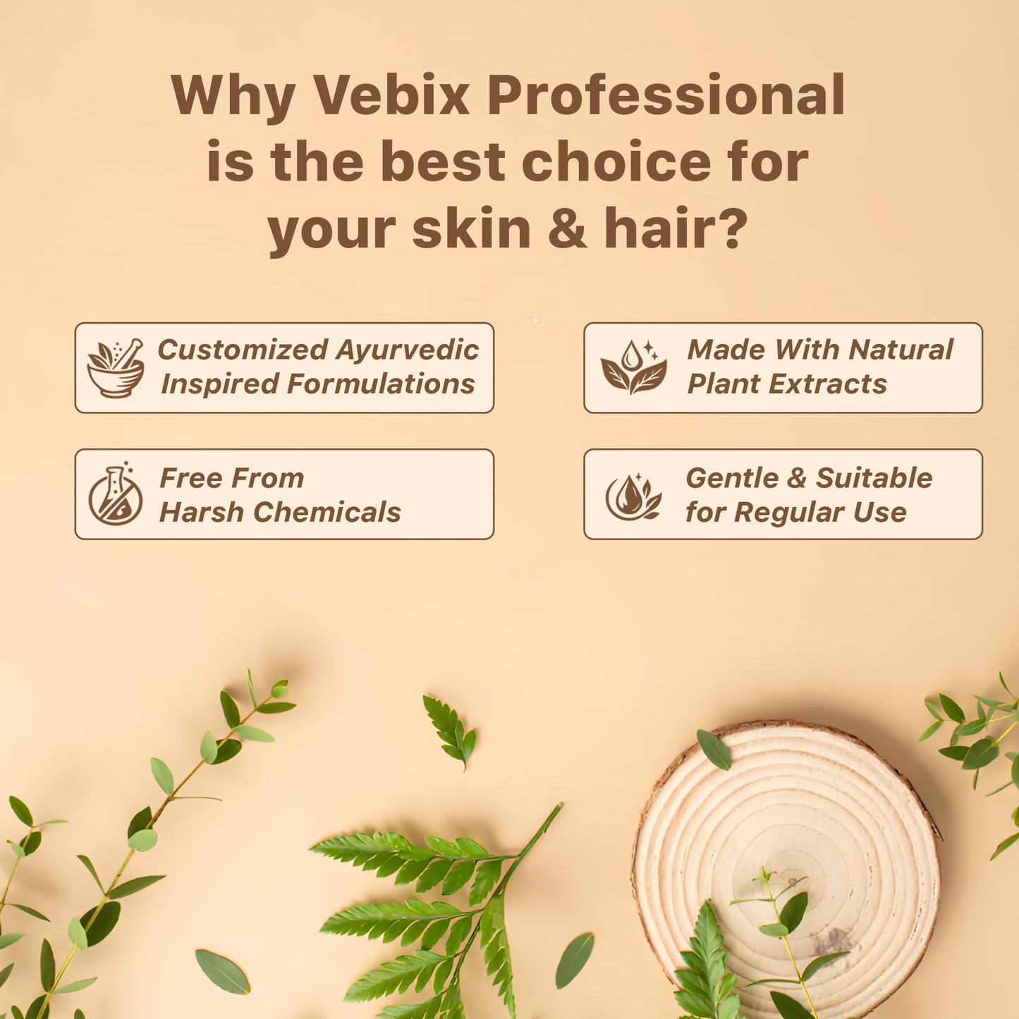 VebixProfessional Customized HairFall Control Regimen Ayurvedic 4 Product Kit | Anti Hairfall Shampoo - Hair Growth Oil, Keratin Conditioner & Hair Growth Serum | All Hair Types (11.85 Fl.oz)