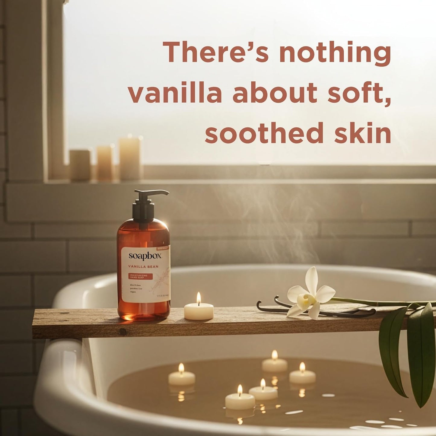 Vanilla Bean Liquid Hand Soap - Moisturizing Gentle Cleanser with Clean Ingredients | 3 Pack