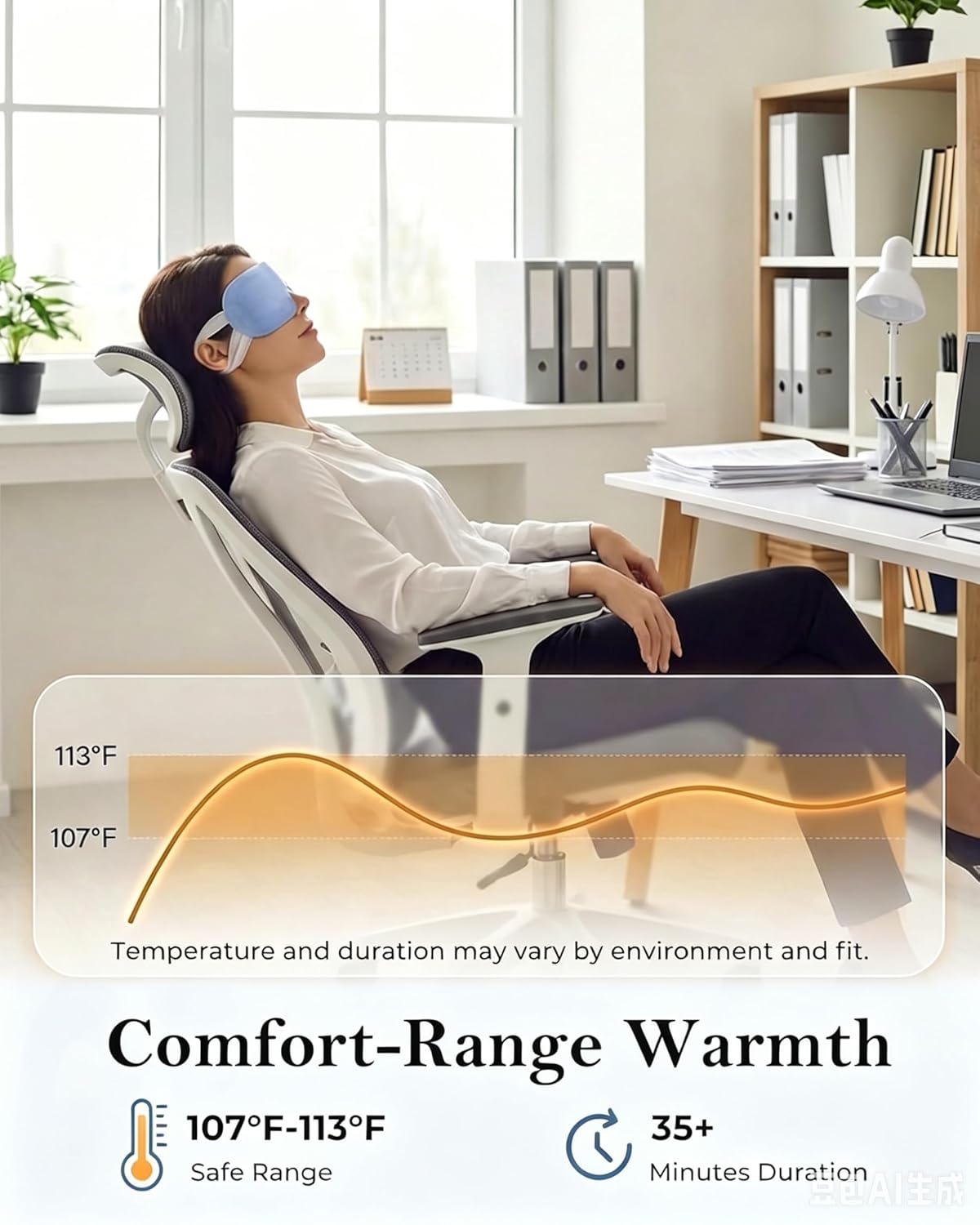 Steam Eye Masks - 16 Pack Self-Heating Warm Compress for Dry Eyes, Stye Relief & Stress Relief | Travel Essential, Unscented
