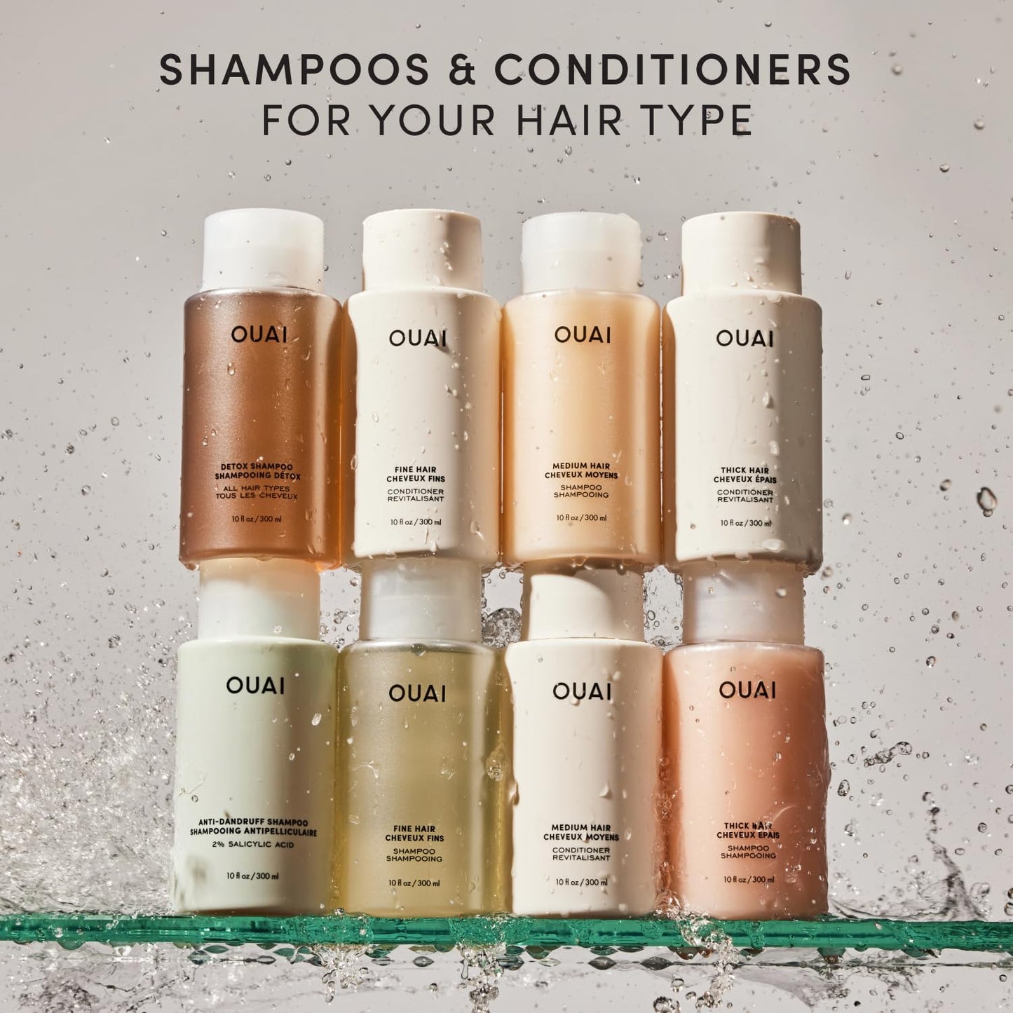 OUAI Medium Conditioner - Hydrating Coconut Oil Hair Care | Strengthens & Repairs, 10 Oz