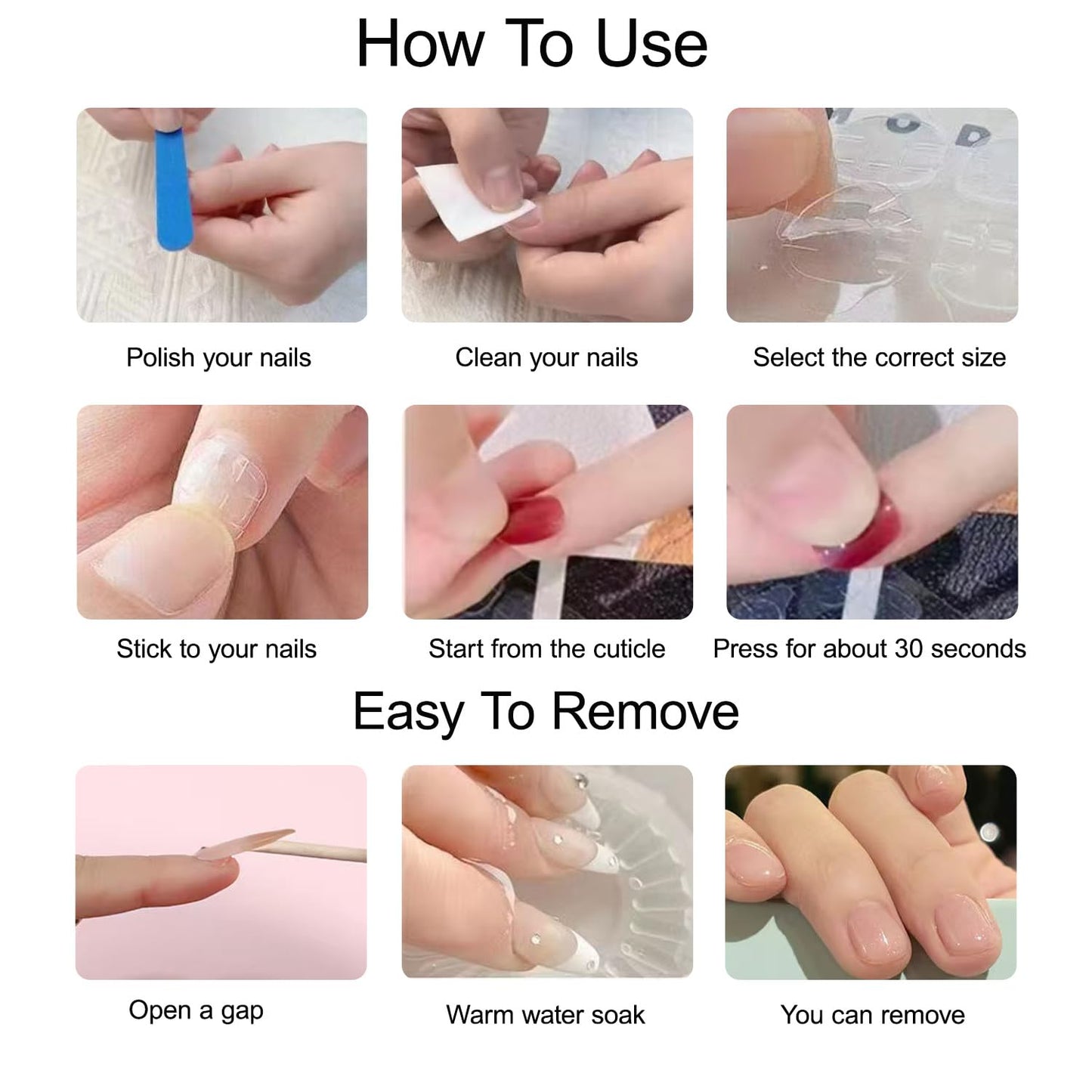 30 Pcs Summer Press on Nails Beach Fake Nails with Cute Flower Ocean Jellyfish Starfish Pattern Design Pearl Full Cover Almond False Nails Reusable for Women Summer Beach DIY Manicure Decoration