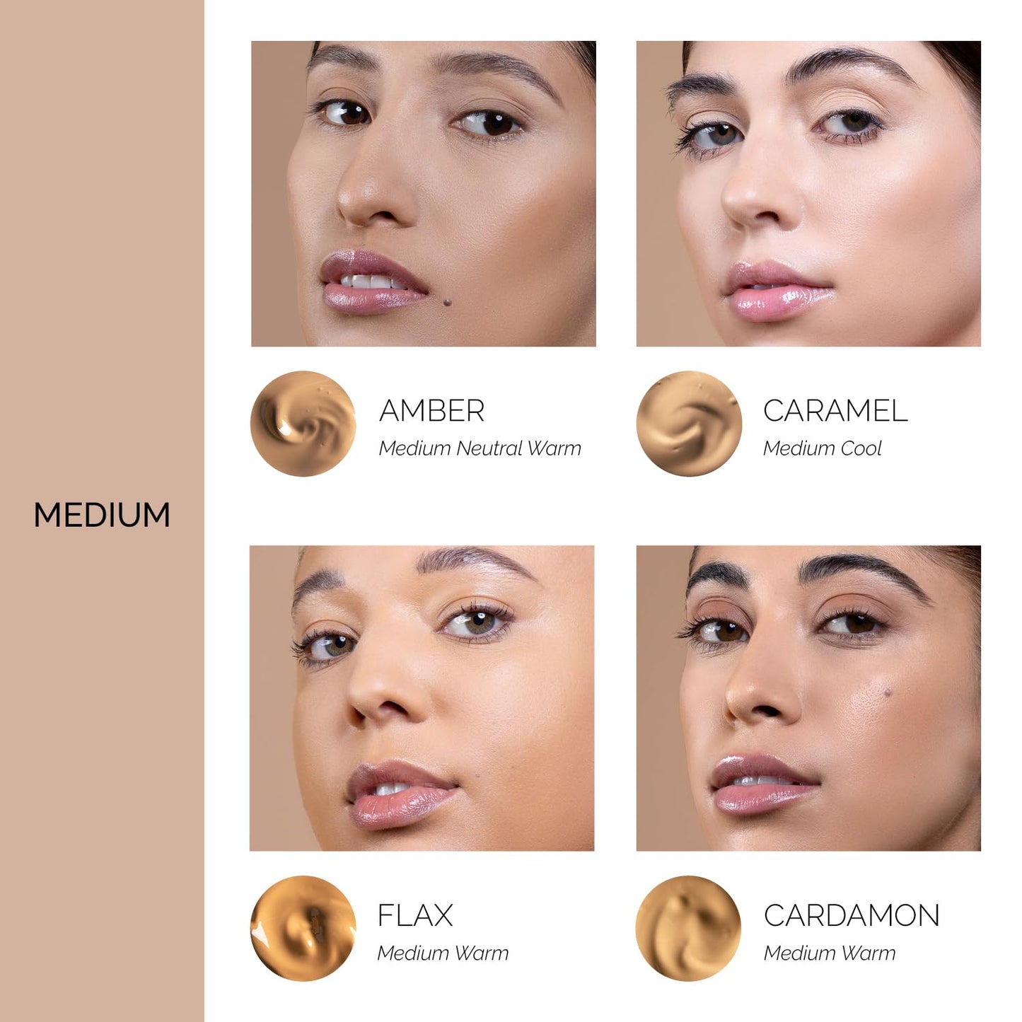 OFIR Skin Satin Medium Coverage Foundation | Buildable, Non-Creasing Finish | Vegan, Cruelty-Free, Paraben-Free Makeup | Blue Light Protection | 1 FL OZ (Praline - Medium Cool)