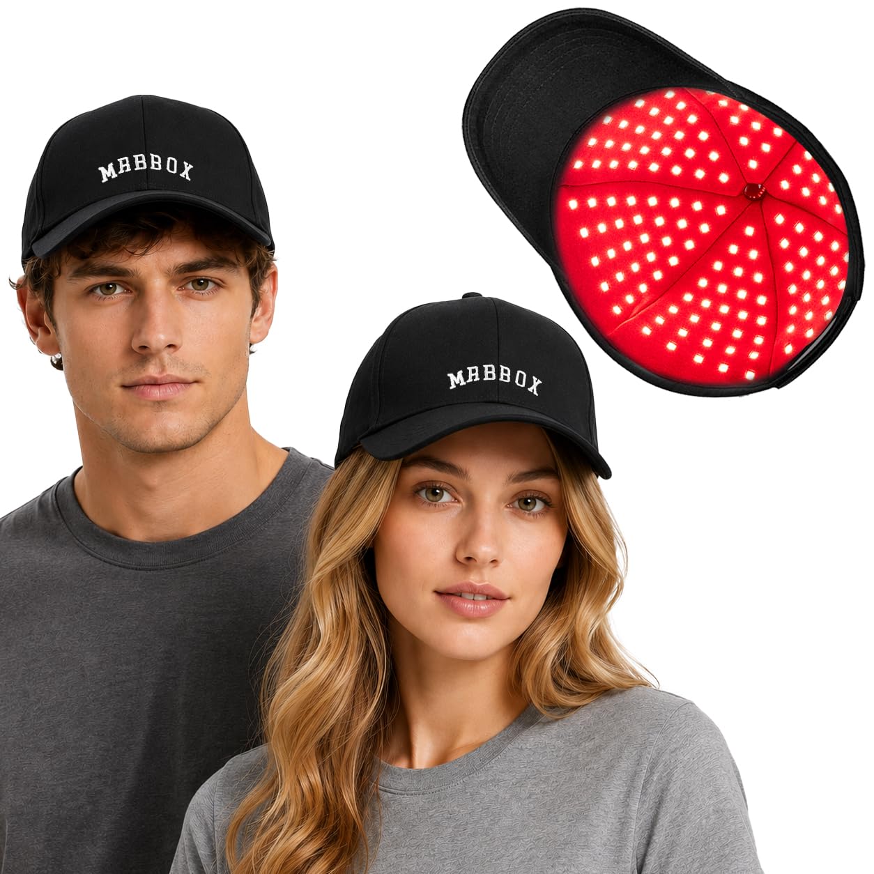 Red Light Therapy Hair Growth Cap - 528 Light Emitters for Full Scalp Coverage | Unisex Black
