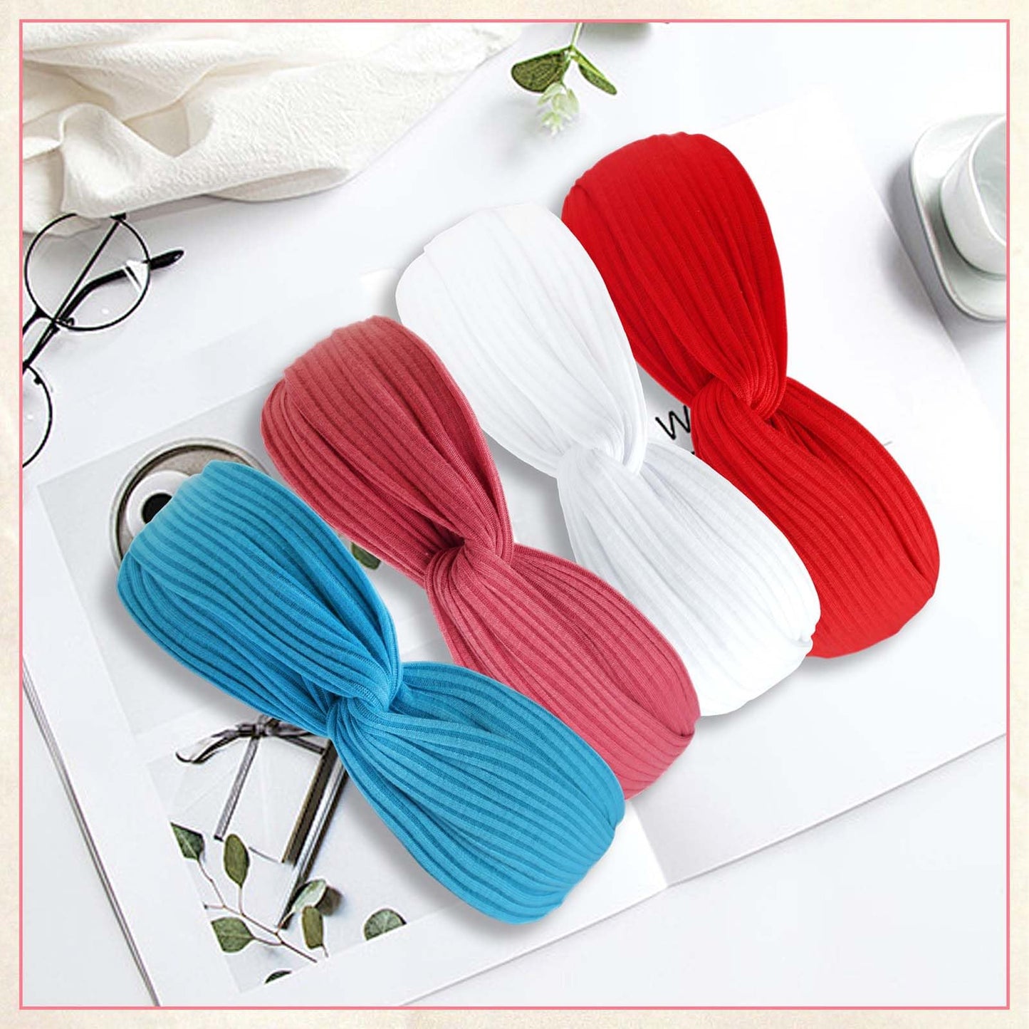 STGDAK Headband For Women's Hair Band Cute Hair Wrap Wide Headband 4Pcs