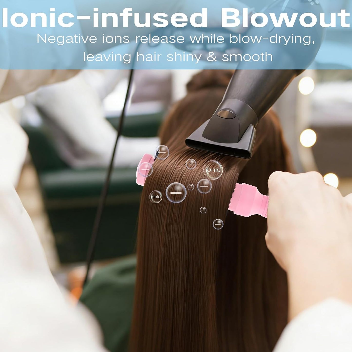 Round Brush for Blowouts - Small Nano Thermal Ceramic Hair Brush for Short Hair | Quick Drying & Salon Styling (2.4 Inch)