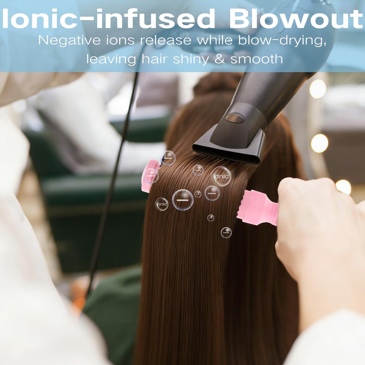 CXTYO Round Brush for Blow Out, Small Round Hair Brush Nano Thermal Ceramic & Ionic Tech,for Short Hair with Quick Blow Drying & Salon Styling(2.4 Inch, Barrel 1.3 Inch)