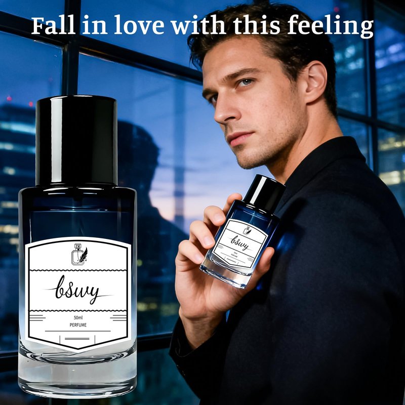 BSWY Men's Cologne Eau de Toilette - Fresh Spicy Fragrance - Notes of Bergamot, Pepper & Lavender - Long Lasting Masculine Scent 50ml/1.7 FL.oz.