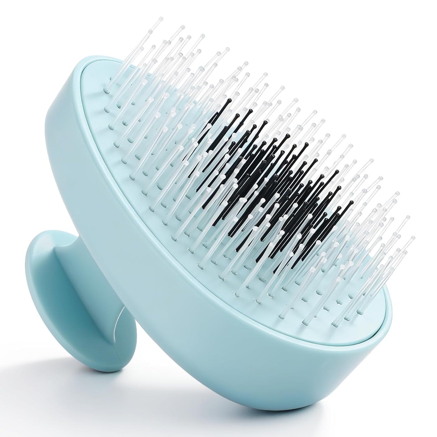 Scalp Massager Shampoo Brush - Dual-Layer Nylon Bristles for Hair Growth & Dandruff Removal | Black