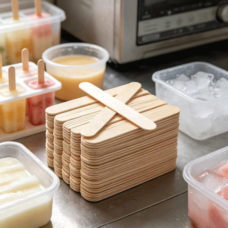1200 Pcs Craft Sticks Ice Cream Sticks, Borogo 6" x 3/4" Sticks Natural Wood Popsicle Craft Sticks Treat Sticks Ice Pop Sticks for DIY Crafts