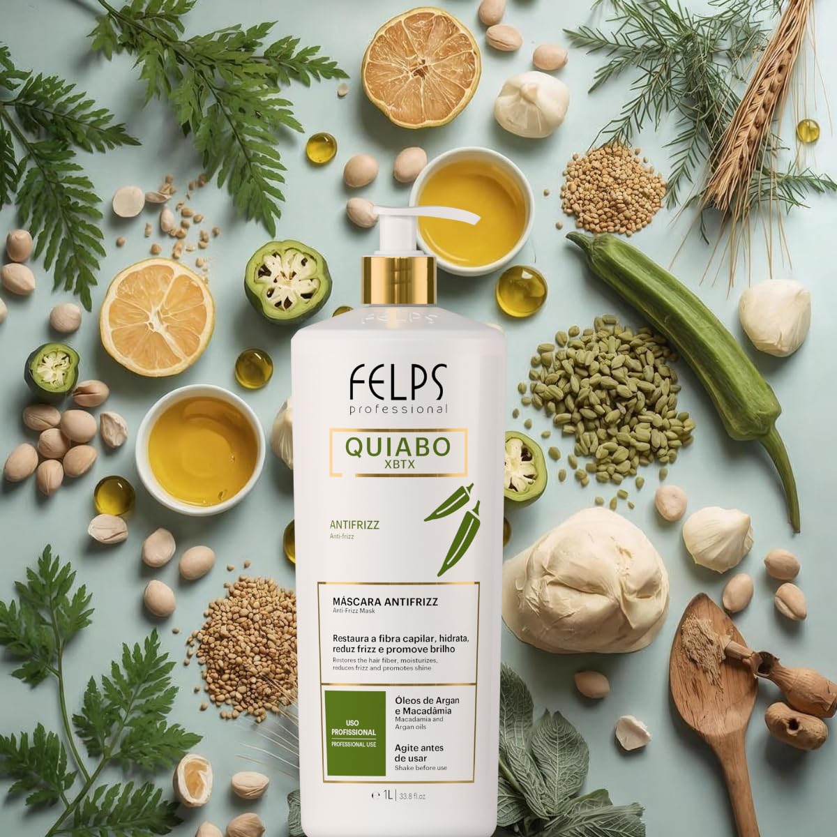 Felps Xbtx Okra Thermal Sealing Treatment - Single Step 1L | Nourishing Hair Care