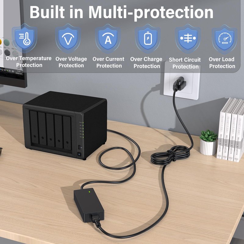 12V 10A DiskStation Charger for Synology NAS Disk Station DS1520+ Power Cord AC Adapter for Synology DS1522+ DS916+ DS918+ DS920+ DS923+ Network Storage NAS Server DS723+ DS420+ DS423+ DS620slim DS720