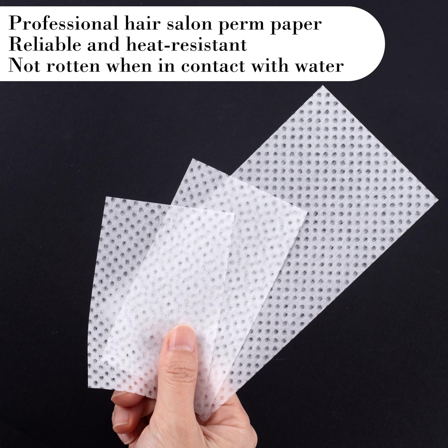VARMDUKKE 120PCS Perm Papers for Hair, Disposable Salon Hair End Wrap Papers, High-Temperature Resistant Perm Roller Papers, Hairstyling Curling Tools for Professional, Home Cold Hot Perms - White