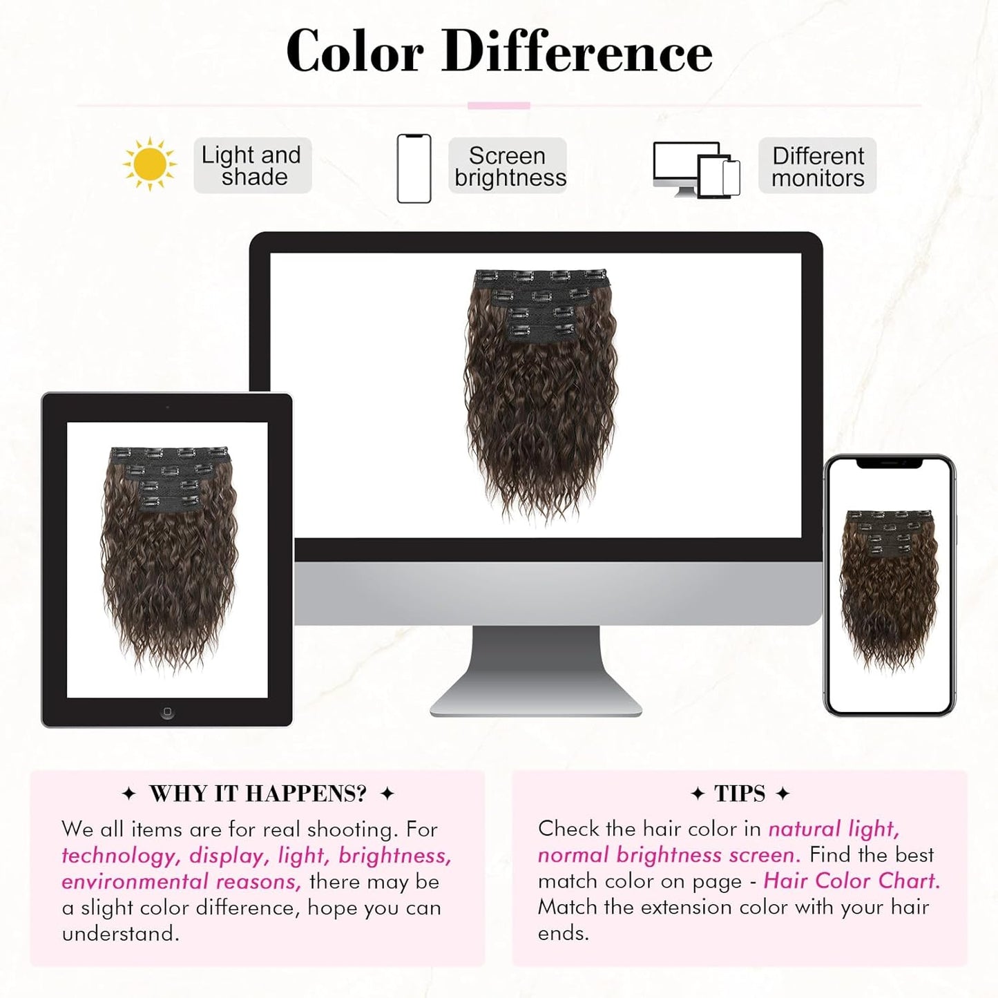 REECHO Clip-In Hair Extensions - 4PCS Short Curly Wavy 12" Chestnut Brown Lace Weft Hairpieces for Women