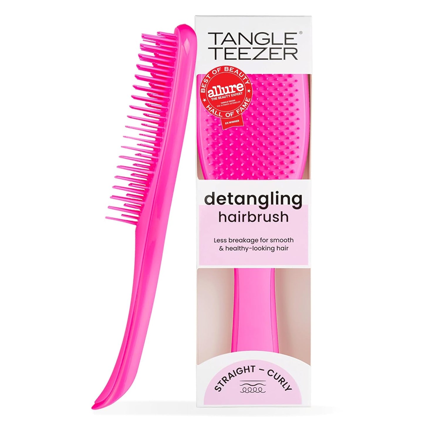 Tangle Teezer Ultimate Detangler Brush - Effortlessly Eliminate Knots & Reduce Breakage | Millennial Pink for All Hair Types