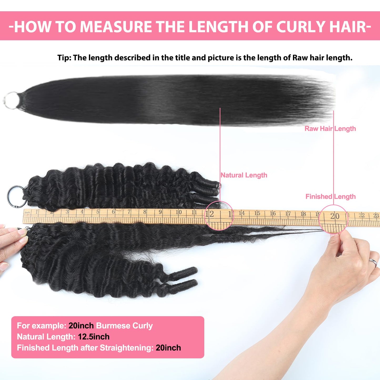 Burmese Curly Crochet Human Hair Bundles 20 Inch 60g 50 Strands Pre Separated Invisible Miracle Knots Feather Crochet Hair for Black Women Lightweight Reusable Feathered Crochet Human Hair Extensions