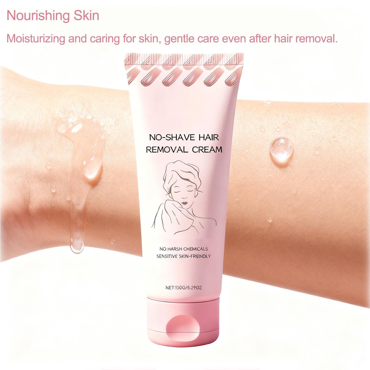 2PCS Hair Removal Cream No Shave Hair Removal Cream Fast and Gentle, Suitable for Sensitive Skin, Moisturizes and Nurtures