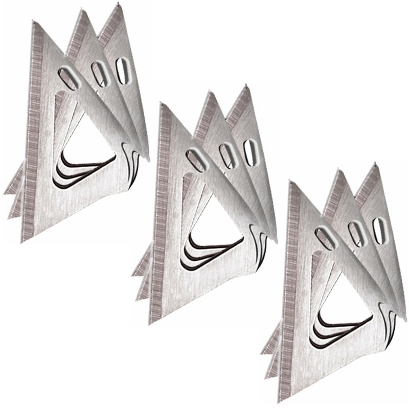 Muzzy 3-Set Replacement Blades for MERC 100 Grain 3-Blade Broadheads, Silver