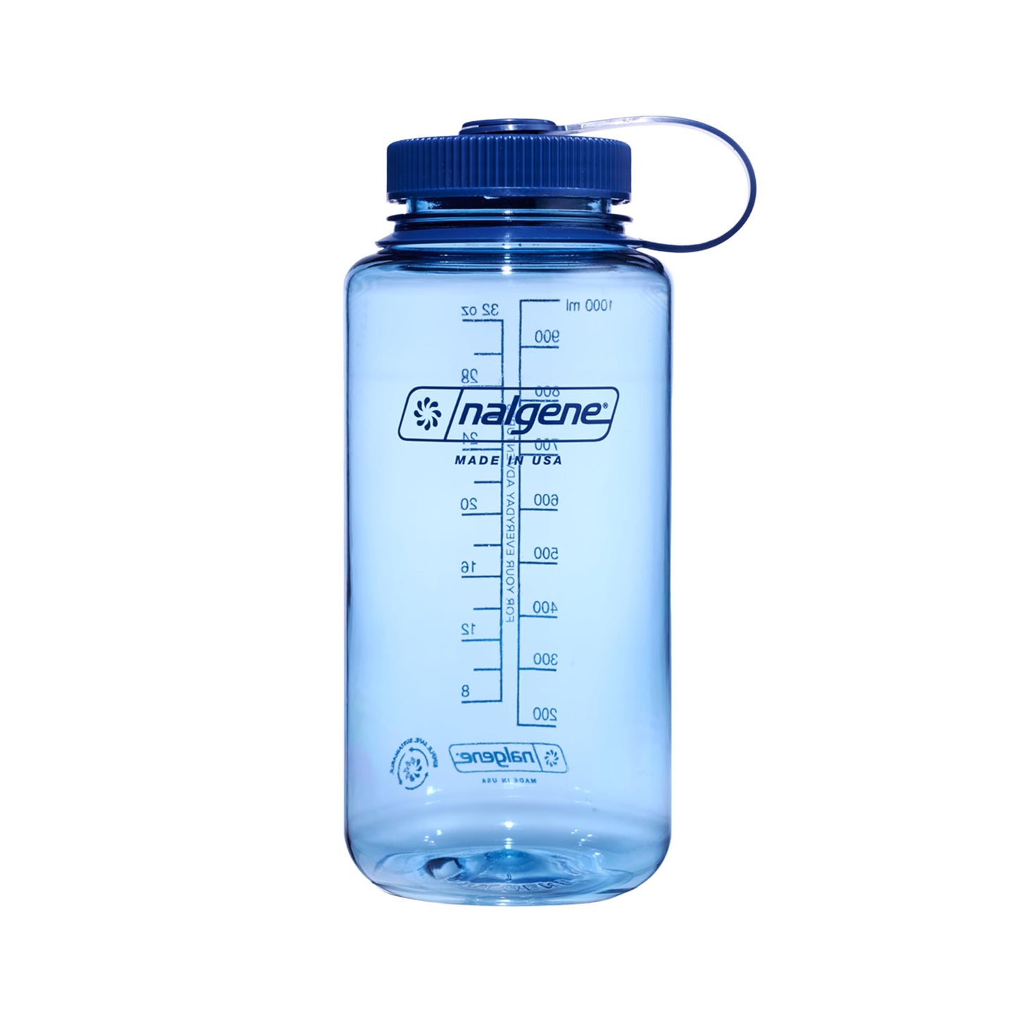 Nalgene 32 oz Wide Mouth Water Bottle | BPA-Free, Durable & Leak Proof, Lightweight Bottle for Hiking & Gym, Work & Travel, Baby Blue