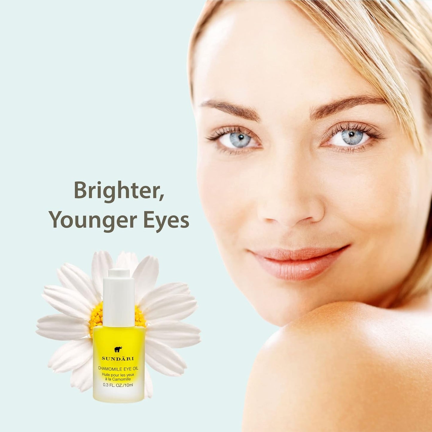 SUNDARI Chamomile Eye Oil - Soothing Hydration for Dark Circles & Puffiness