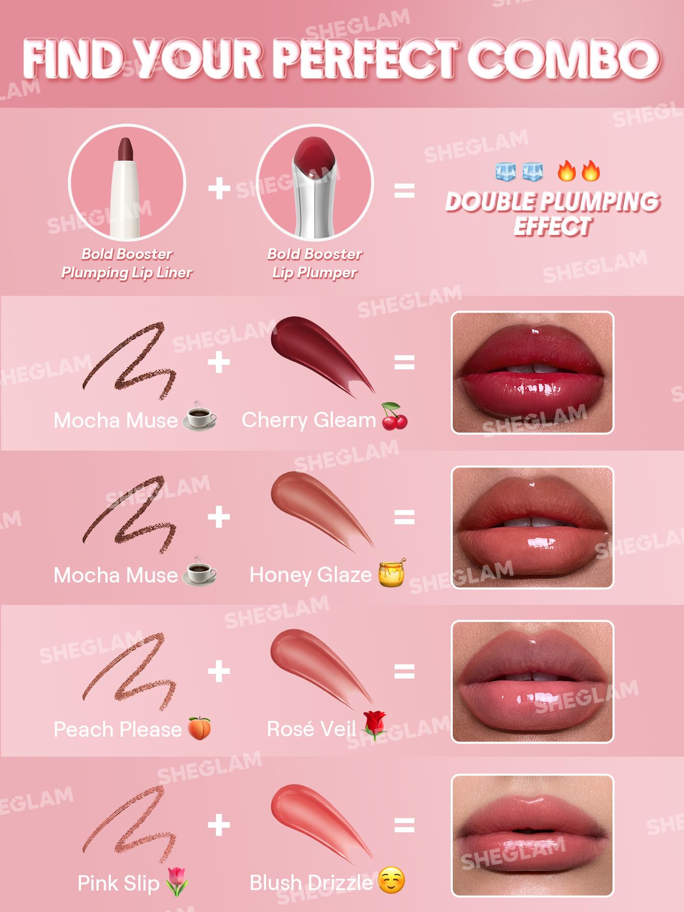 SHEGLAM Hydrating Lip Gloss Cruelty-Free Plumping Peptides-Berry Spritz