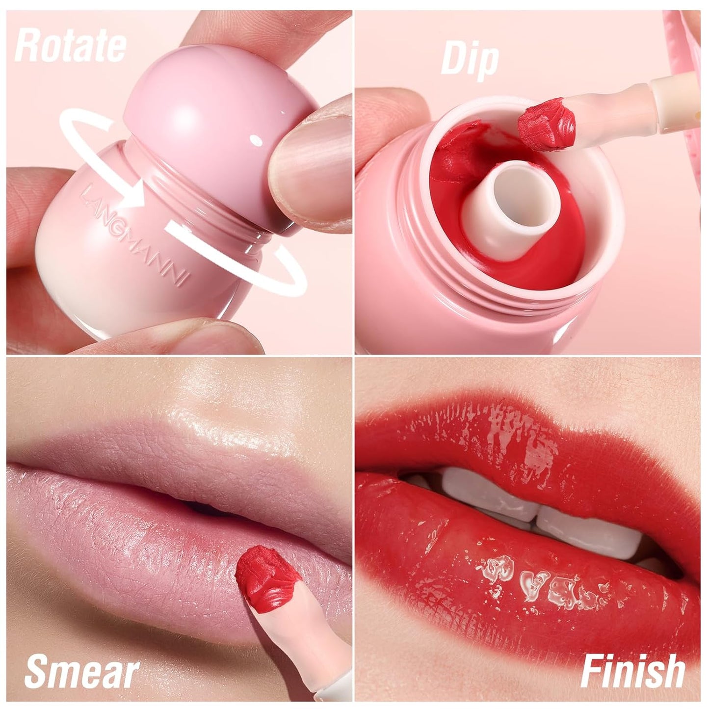 LANGMANNI Pudding Glow Lip Balm - Hydrating Tinted Lip Gloss for Nourished, Glowing Lips | 0.28 Oz
