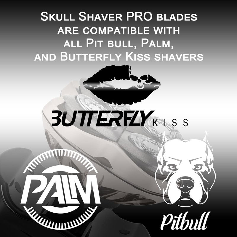 Replacement Head Compatible with Shaver PRO 4, Blade Fit for Skull Pitbull, Butterfly Kiss PRO & Palm Shavers, Replacement Head for Electric Shaver & Blade for Bald Head and for Men/Women (1 Pcs)