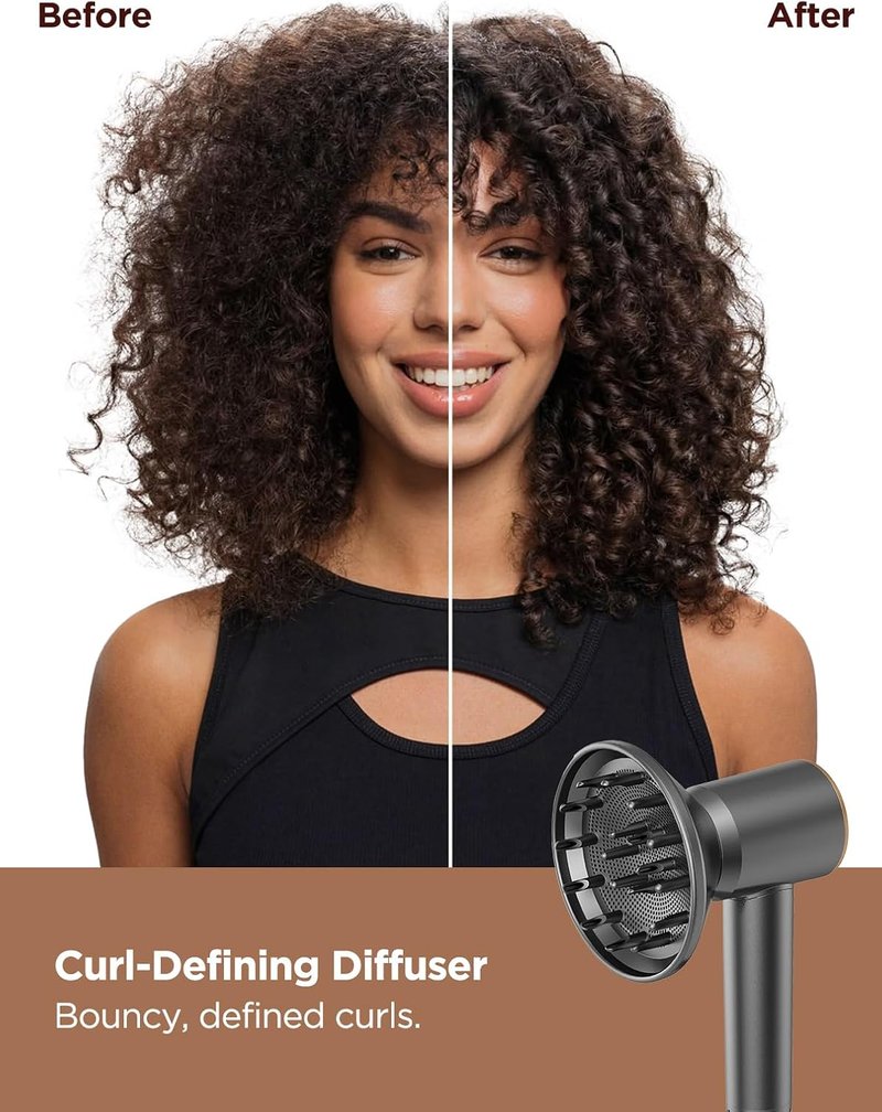 Travel Hair Dryer - Dual Voltage Ionic Blow Dryer for Women | Fast Drying, Lightweight, Low Noise, 110V-240V