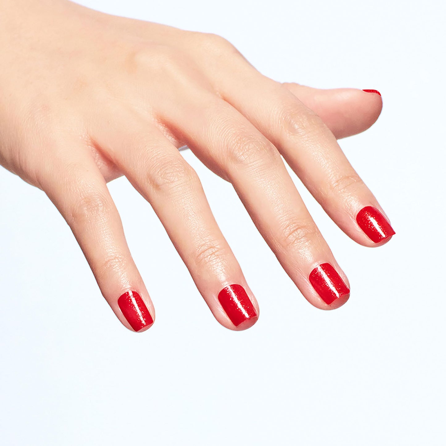 OPI Nail Lacquer Left Your Texts on Red | Sheer Bright Red Shimmer Chip Resistant Nail Polish | Me, Myself Collection