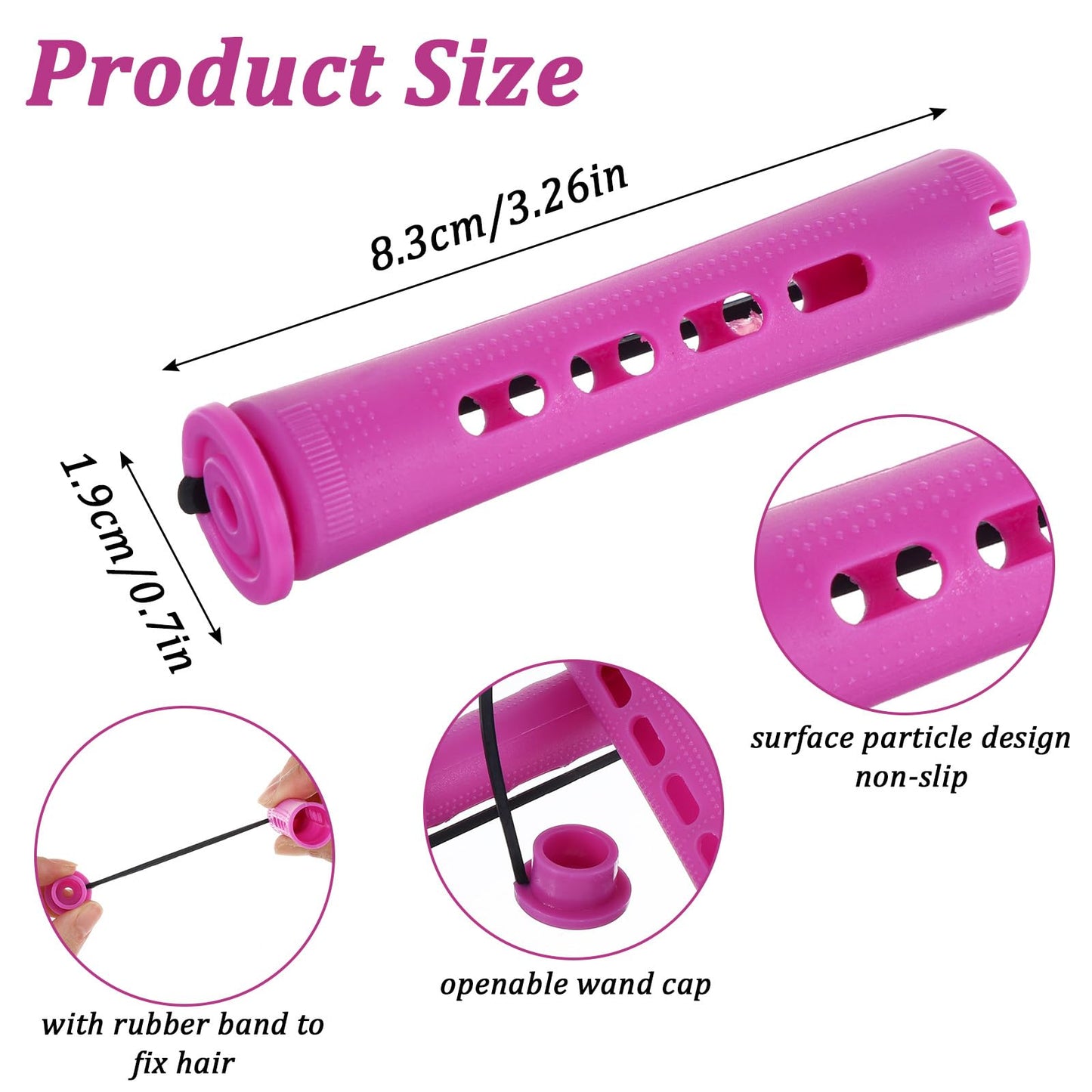 40Pcs Perm Rods, Women's Perm Rod Set For Long & Natural Hair, Plastic Cold Wave Rods Hair Rollers Curling Rod for Women DIY Hairdressing Tools