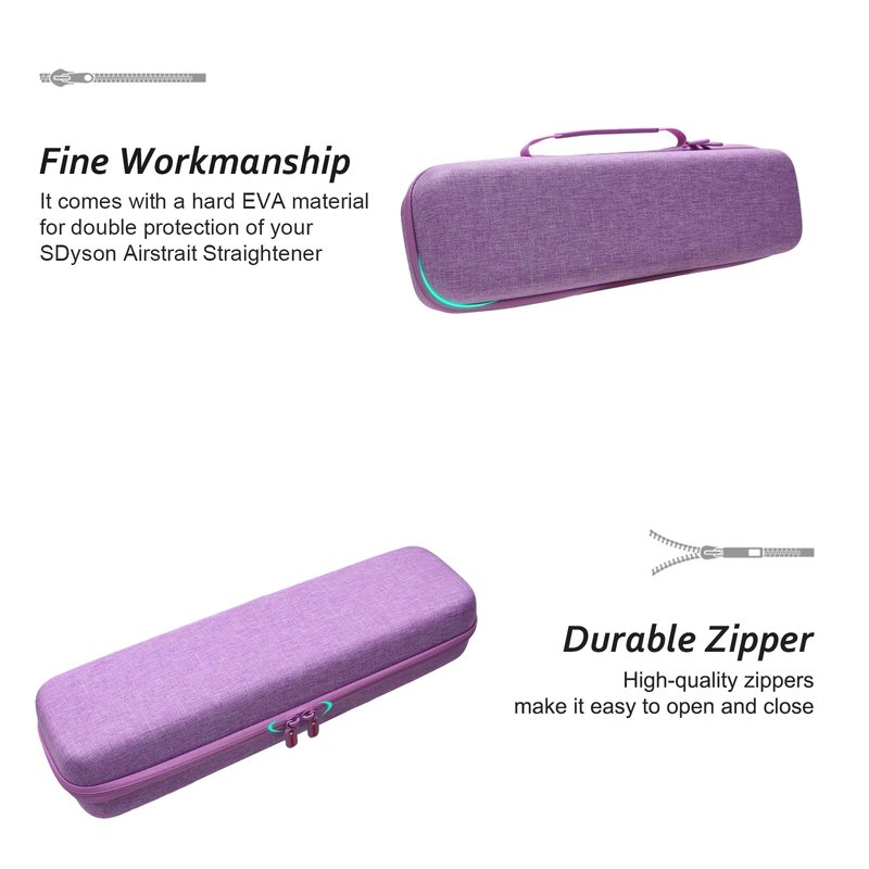 XANAD Hard Case Compatible with Airstrait/Corrale Styler Straightener - Hair Straightening Irons Case,Purple