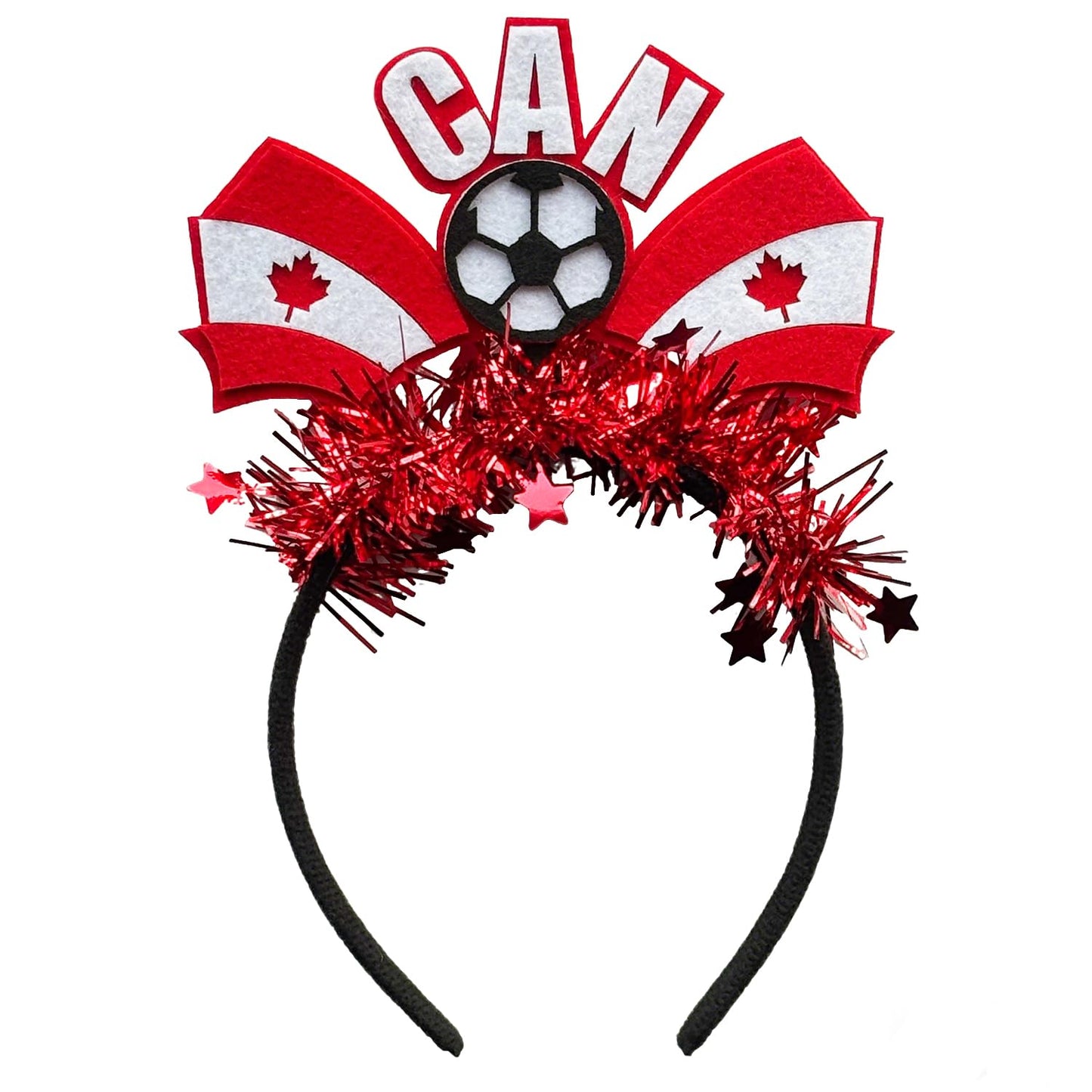 KASOICRA Canada Flag Headband Football Hair Hoops World Cup Party Headbands for Soccer Fans for Soccers Accessories Women Men Soccers Hair Bands Game Day Sports Hair Decoration 1Pcs