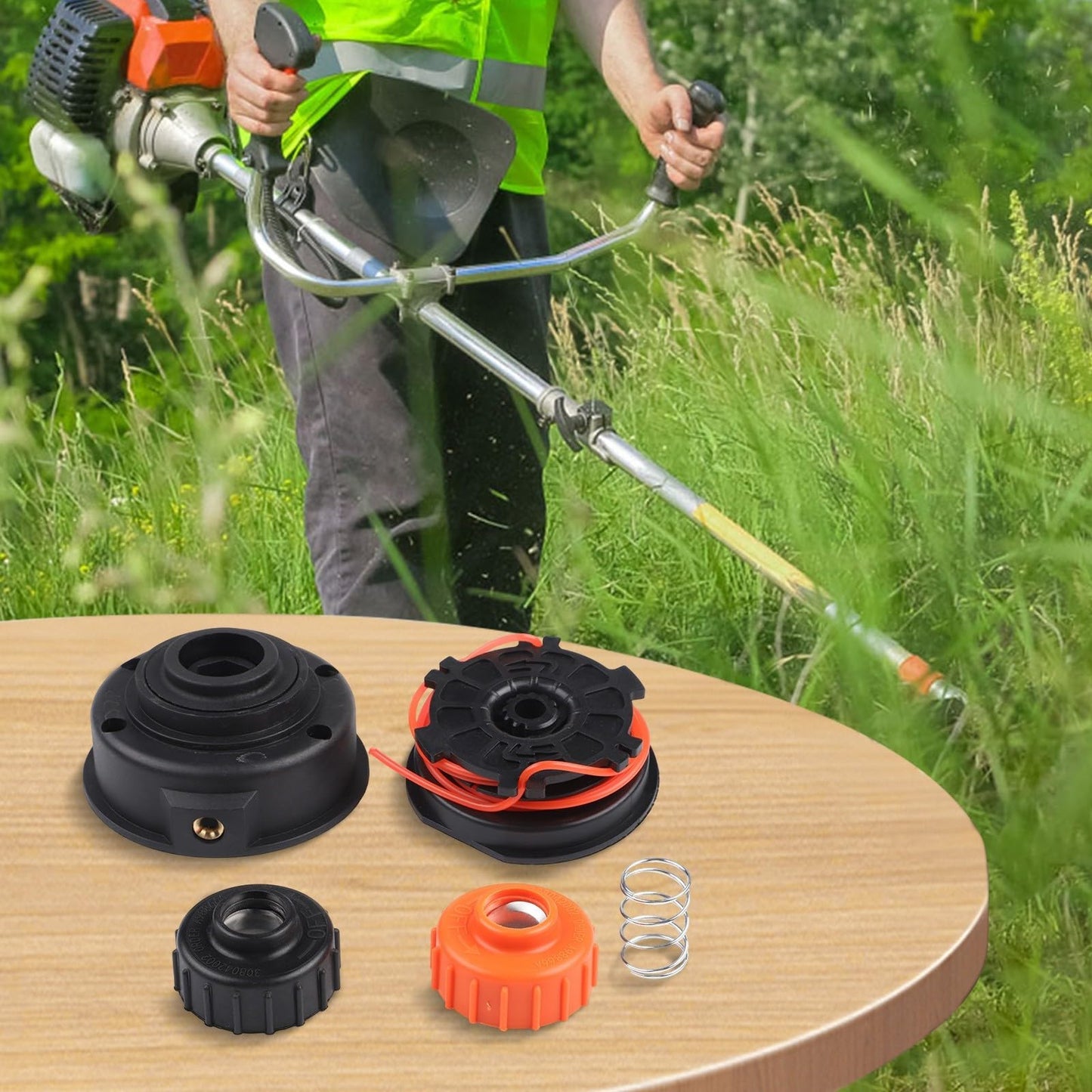 Trimmer Head Replacement For Murray M 560SE For Remington RM2520 RM2560 RM2570 RM2750 String Trimmers, Includes Bump Knob Inner Reel Spring And Out Spool Assembly For 2-Stroke Brush Cutter