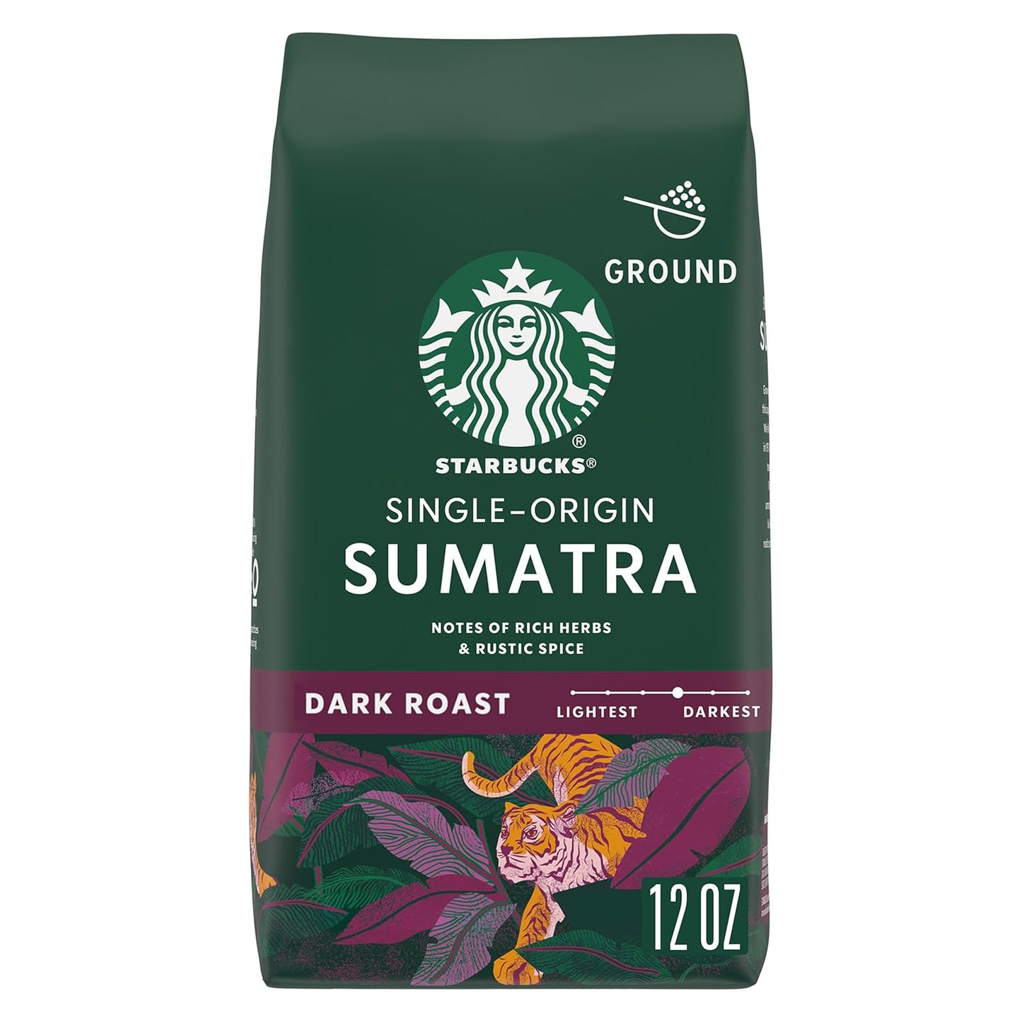 Starbucks Ground Coffee - Dark Roast Italian Blend | 100% Arabica, 18 oz Bag