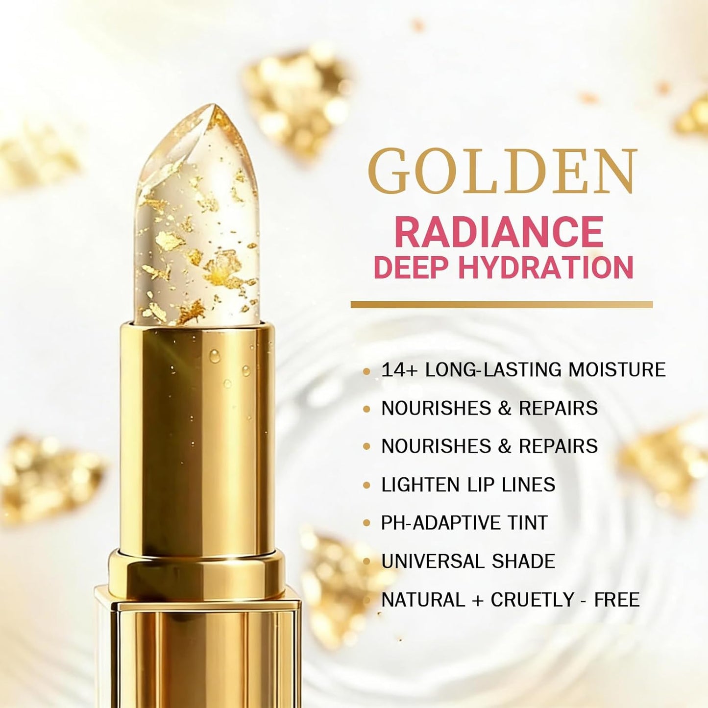 True Tone pH Adjusting Lipstick - Color-Changing Clear Lip Gloss for All Skin Tones | Long-Lasting Hydration (1pc)