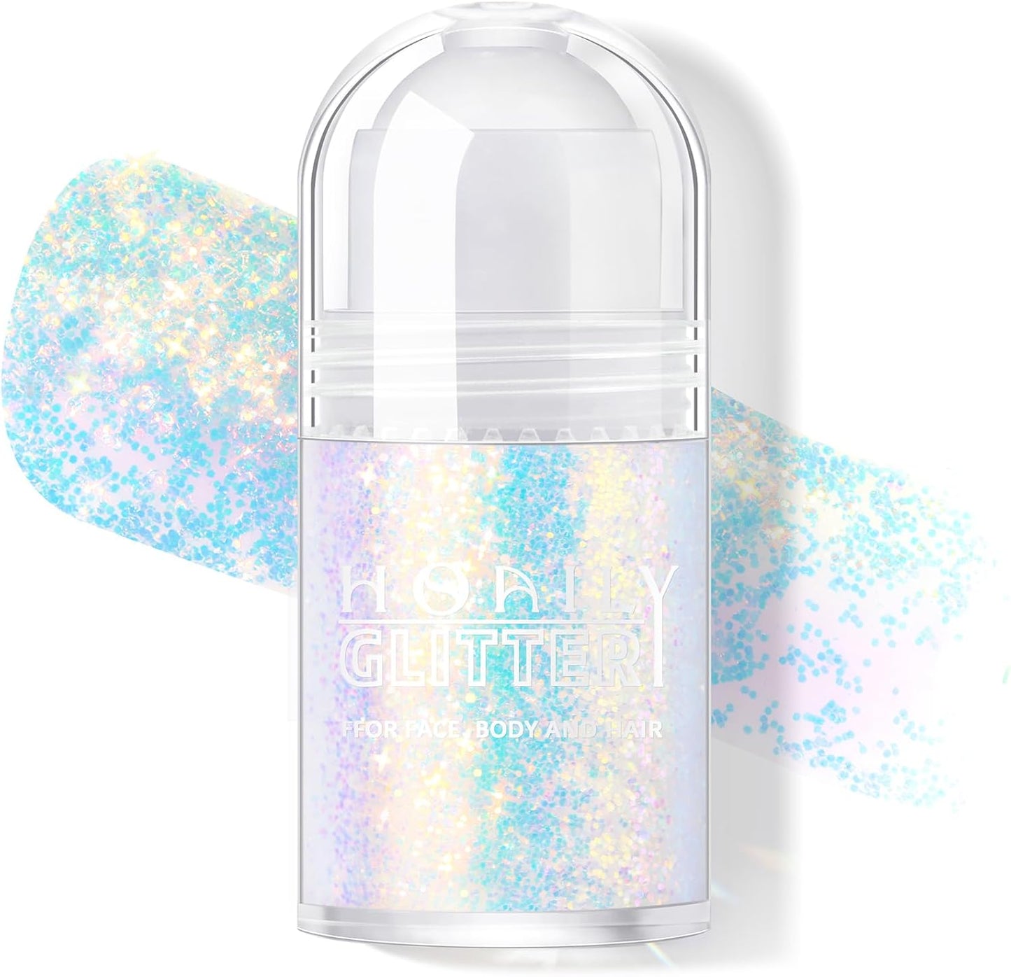 HOSAILY Holographic Body Glitter Gel - Color Changing Chameleon Effect | Sparkling Pink, Chunky Mermaid Sequins for Festivals
