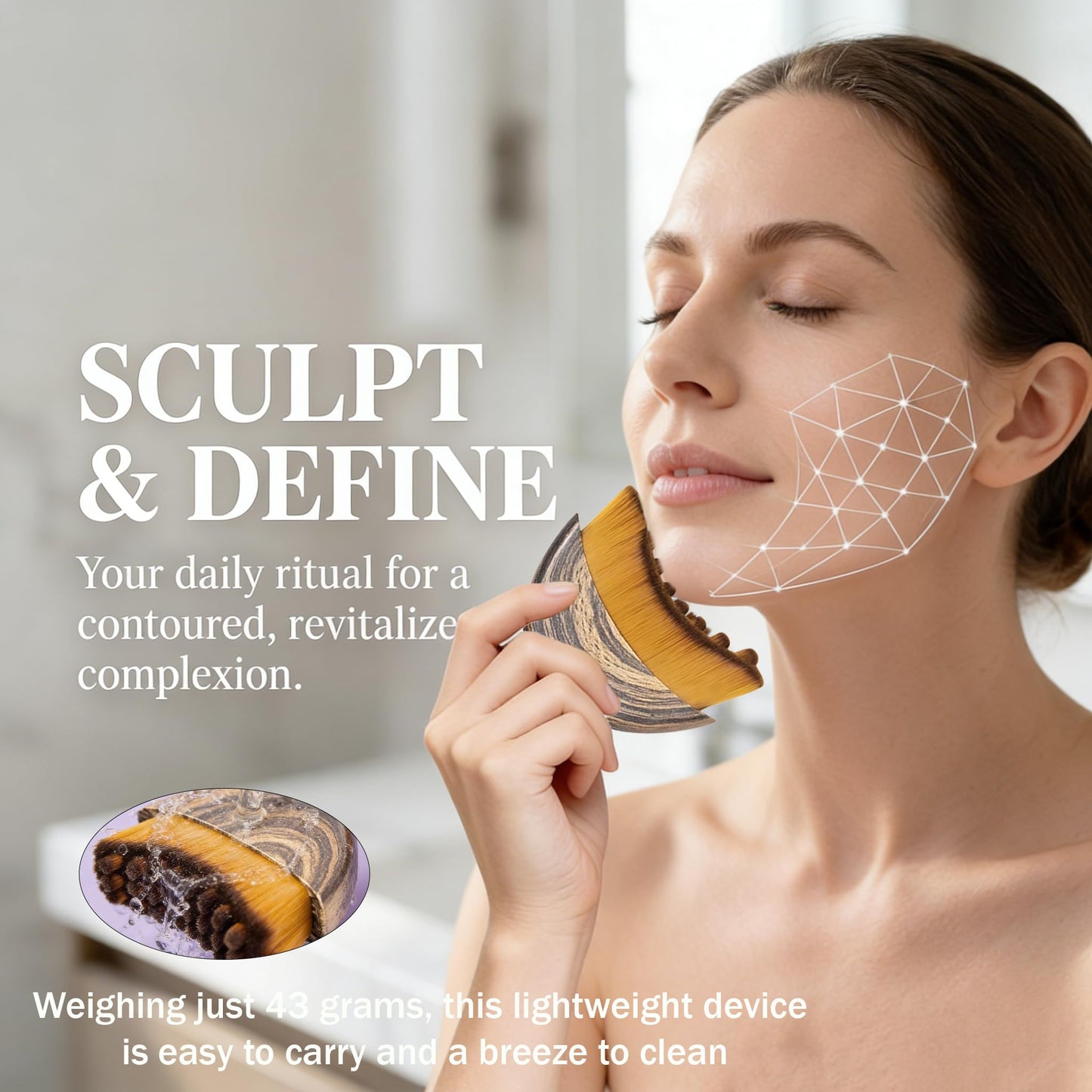 Nuvetra Lift & Glow Lymphatic Drainage Face Brush