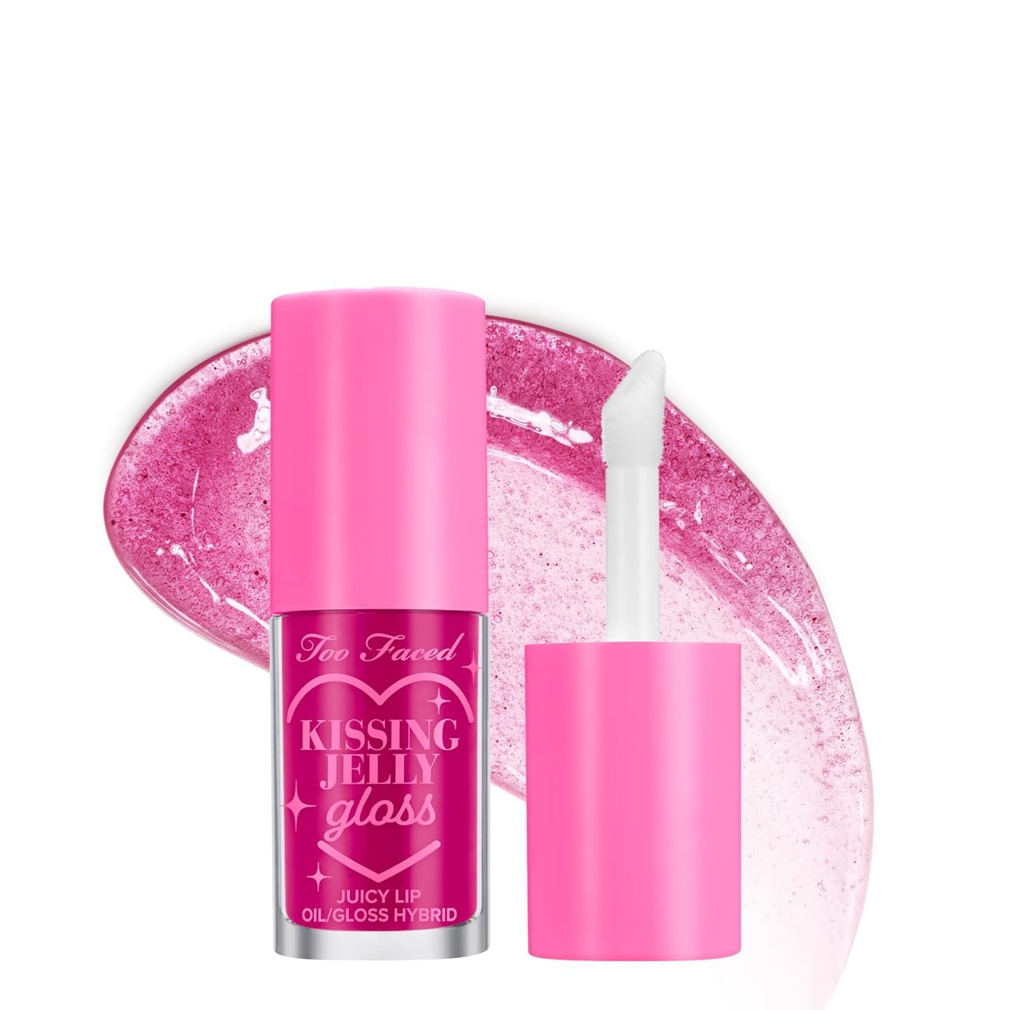 Too Faced Kissing Jelly Lip Oil Gloss - Hydrating Lip Oil & Gloss Hybrid for Moisture & Shine