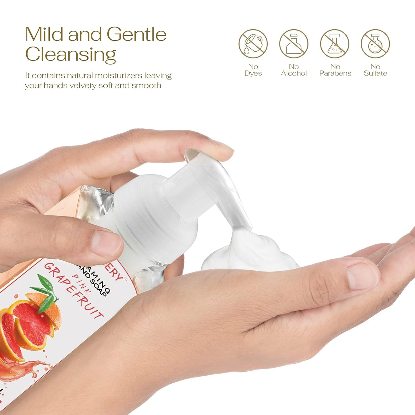 Moisturizing Foaming Hand Soap Pump - 5-Pack | Aloe Vera & Essential Oils, Citrus Blend Fragrances for Kitchen & Bathroom