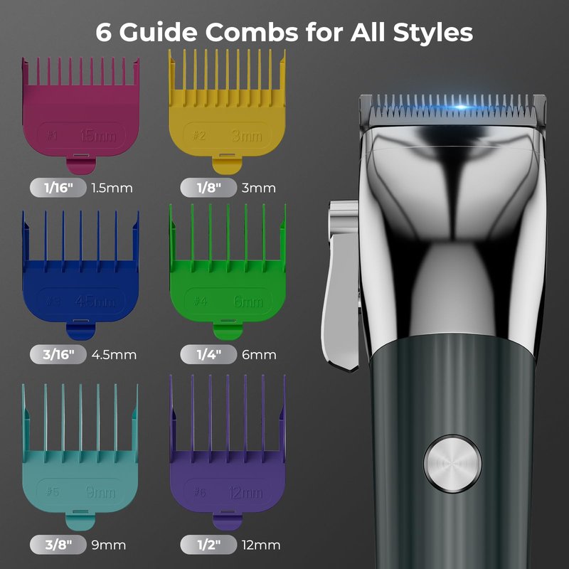 Intpot Hair Clippers for Men, Easy Home Haircut Kit with Clipper & Trimmer, Cordless Grooming Set, Rechargeable Hair Cutting Machine for Beginners