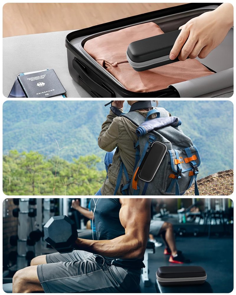 Hard Travel Case for Hybrid Electric Trimmer, Waterproof Hard Carrying Case Portable Storage Bag for OBlade & Braun Series Shaver, Green