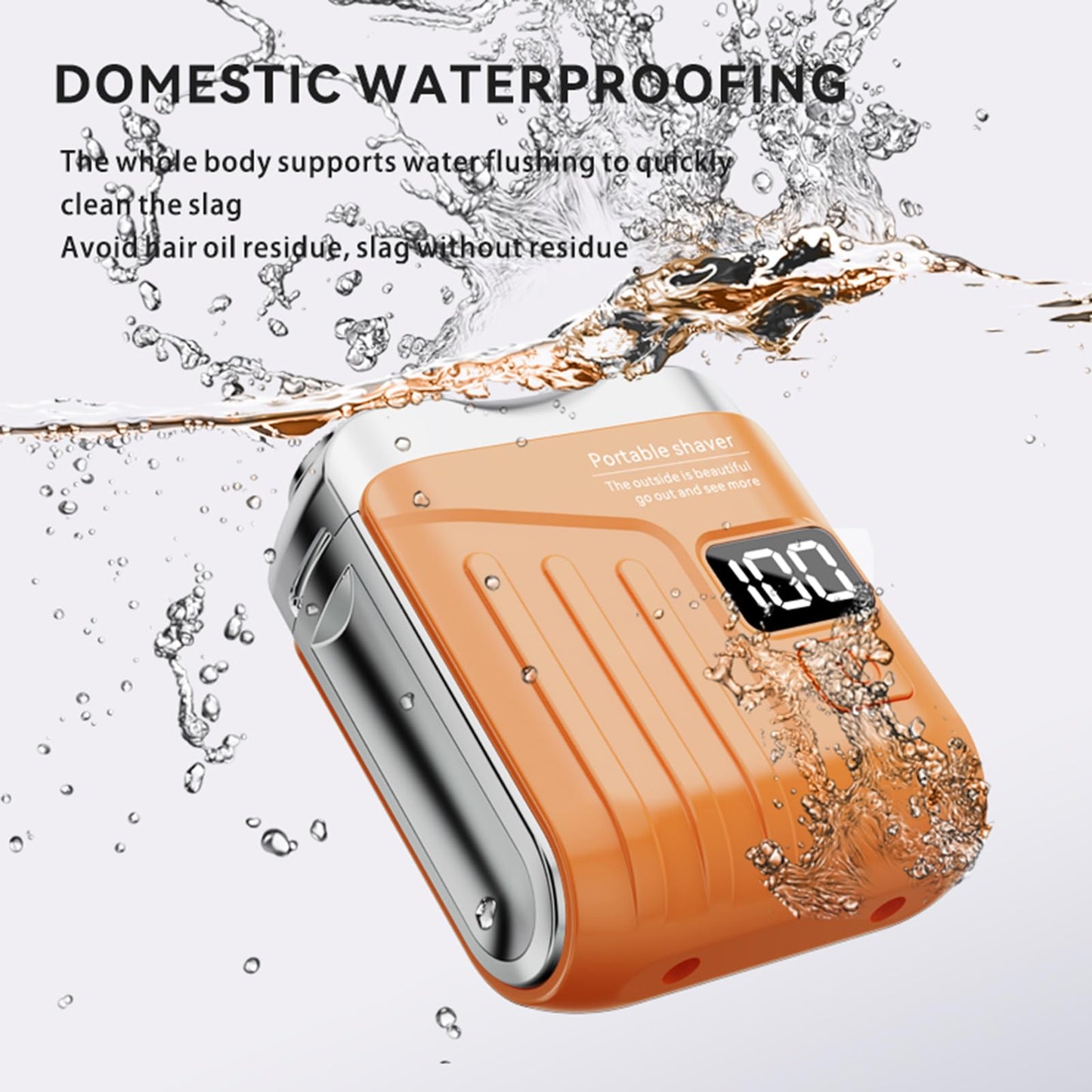 Cowenhey Portable Electric Shaver - LED Display Dual-Head Pocket Shaver, Mini USB Rechargeable Travel Razor, One-Button Operation, Long-Lasting Battery, for Home & Travel (Blue)