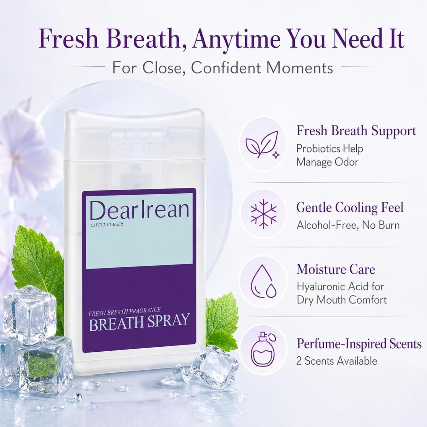 Breath Spray - Bad Breath Treatment for Adults | Dry Mouth Relief, Alcohol-Free, Cool Mint, 0.57 Oz