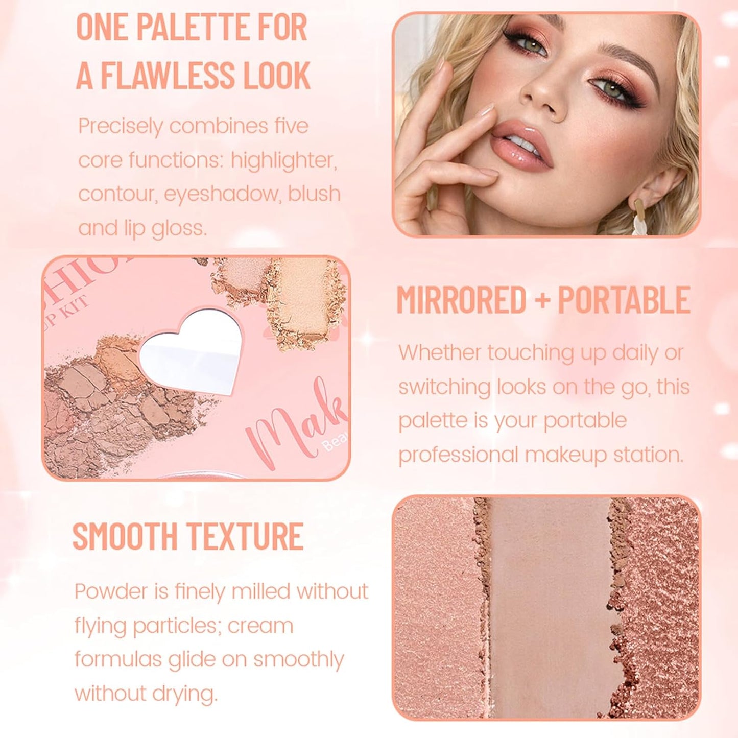 Professional Makeup Kit - 20 Color Waterproof Cosmetic Palette with Eyeshadow, Blush & Lip Gloss | Ideal Gift for Women & Teens