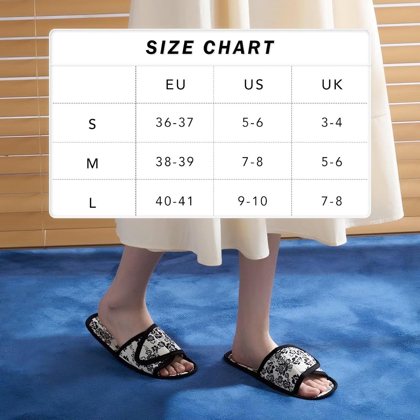 Women’s Travel Slippers - Lightweight Adjustable Foldable Design | Easy Carry with Storage Bag