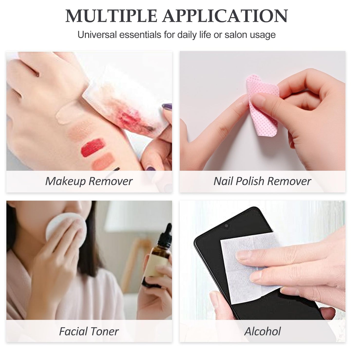 SUTOKAKA 2 Pack Non-Acetone Nail Polish Remover Pump Dispenser Lockable Empty Alcohol Dispenser Push Down One-Touch Bottle Container with Flip Top Cap for Makeup Remover Facial Toner, 300ML(10.1oz)