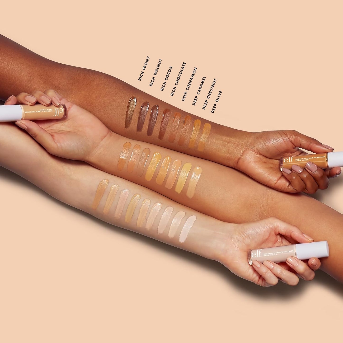 e.l.f. Hydrating Camo Concealer - Full Coverage for Blemishes & Under-Eye Circles | Vegan, Deep Caramel