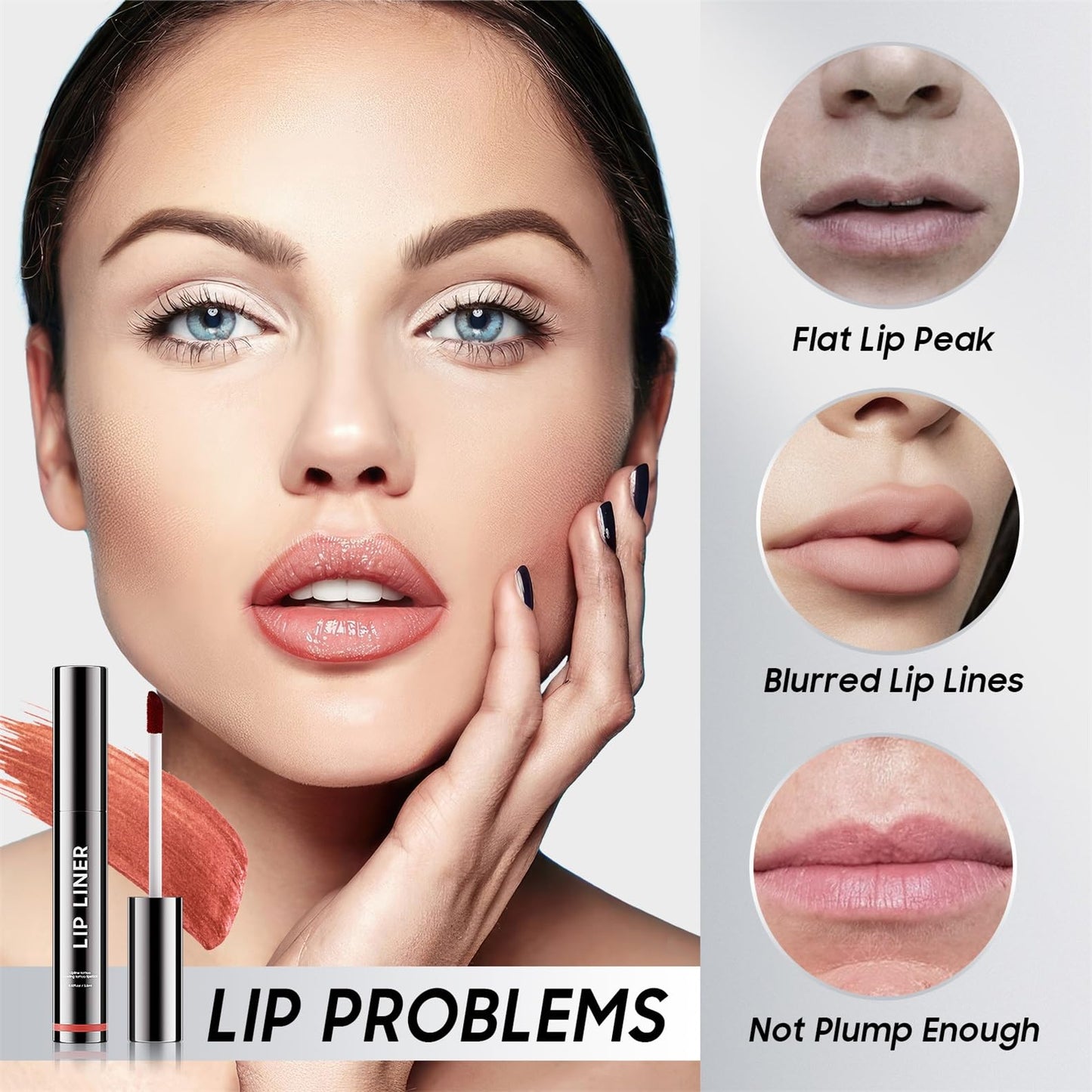 Anguishil Lip Stain - Peel Off Lip Stain Waterproof, Tattoo Peel Off Lip Liner for Comfortable Vivid Lip Color, Create Beauty & Charming Lip Makeup with All-Day | Vegan and Cruelty Free (#01 Nude)