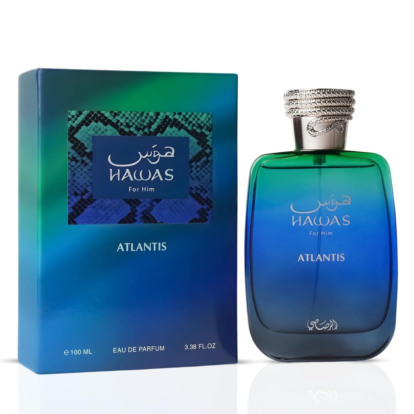 RASASI Hawas Atlantis Eau de Parfum for Men - Fresh & Modern 100ml (3.4 oz) Fragrance Spray