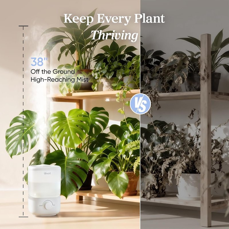 LEVOIT Top Fill Humidifier - 2.5L Quiet Cool Mist for Large Rooms | Easy to Clean, Auto Shut-Off, Ideal for Baby Nursery & Plants